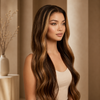 Wavy Glueless Lace Front Wigs Brazilian Virgin Hair