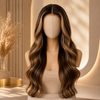 Wavy Glueless Lace Front Wigs Brazilian Virgin Hair