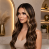 18 Inch Wavy Glueless Lace Front Wigs Brazilian Virgin Hair