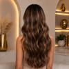 18 Inch Wavy Glueless Lace Front Wigs Brazilian Virgin Hair