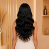Black Human Hair Gluless Wigs Bleached-knots and Pre-plucked Hairline