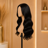 Black Human Hair Gluless Wigs Bleached-knots and Pre-plucked Hairline