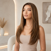 Frame Highlight Medium Brown Ready to Wear Glueless Wigs