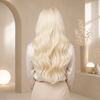 Blonde Human hair Gluless Wigs Pre-plucked
