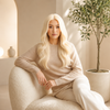 Blonde Human hair Gluless Wigs Pre-plucked
