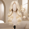 Blonde Human hair Gluless Wigs Pre-plucked