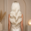 S6 Platinum Blonde Luxury Human Hair Gluless Lace Front Wigs