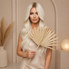 S6 Platinum Blonde Luxury Human Hair Gluless Lace Front Wigs