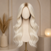 S6 Platinum Blonde Luxury Human Hair Gluless Lace Front Wigs