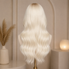 S6 Platinum Blonde Luxury Human Hair Gluless Lace Front Wigs
