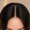 Blonde wig with dark roots Human Hair Gluless Wigs