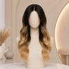 Blonde wig with dark roots Human Hair Gluless Wigs