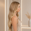 Ombre Blonde Luxury Human Hair Gluless Lace Front Wigs