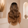 Frame Highlight Brown Color Ready to Wear Glueless Wigs