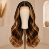 Frame Highlight Brown Color Ready to Wear Glueless Wigs