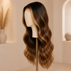 Frame Highlight Brown Color Ready to Wear Glueless Wigs