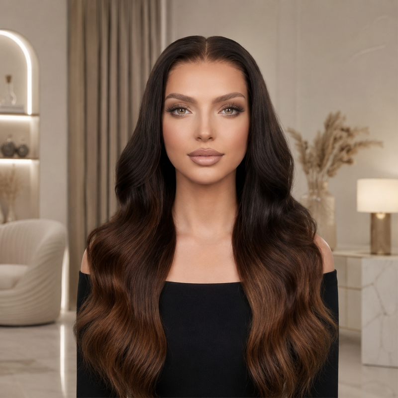 18 Inch Glueless Lace Front Wigs 100% Virgin hair