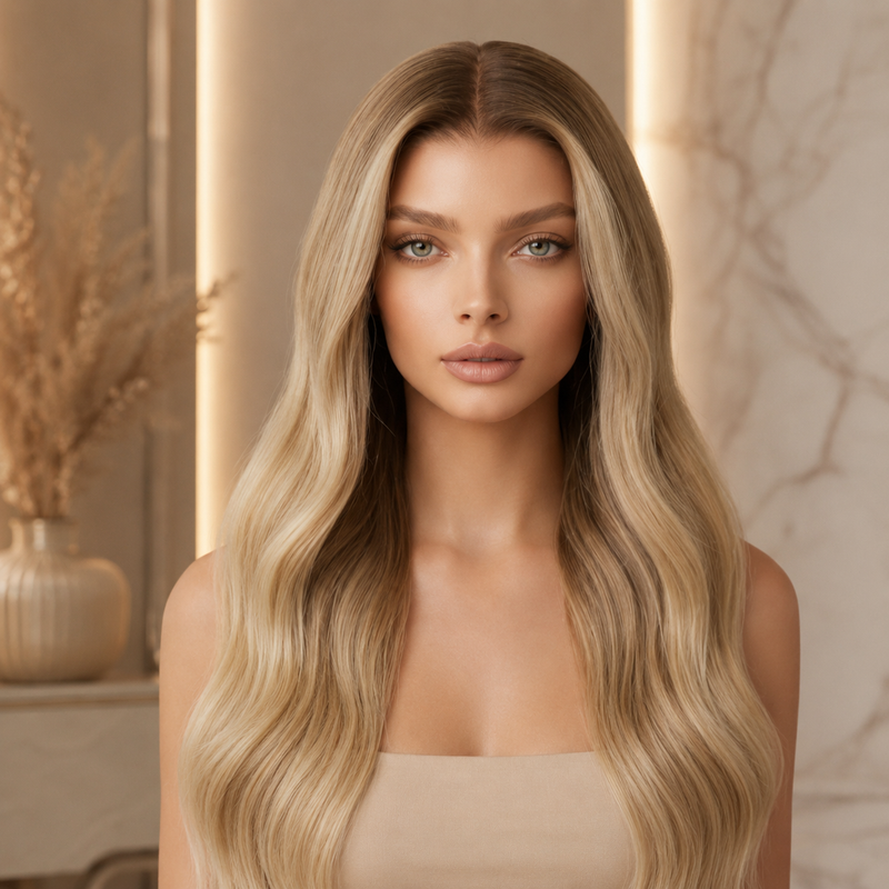 20 Inch Wavy 150% Density Ombre Color Lace Front Wigs