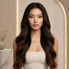 Wavy 20Inch Brazilian Virgin Hair Glueless Wigs