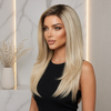Rooted Blonde Balayage Gluless Wigs Pre-plucked