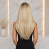 Rooted Blonde Balayage Gluless Wigs Pre-plucked