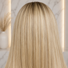 Rooted Blonde Balayage Gluless Wigs Pre-plucked