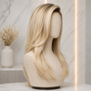 Rooted Blonde Balayage Gluless Wigs Pre-plucked