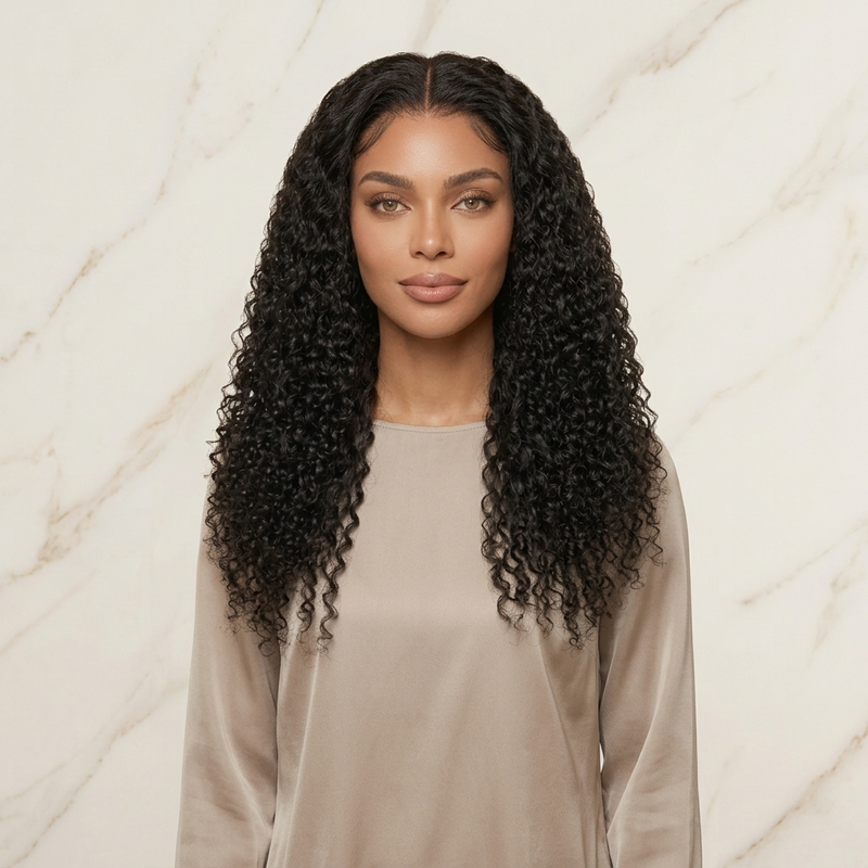 Deep Wave Natural Color Indain virgin Hair Wigs