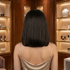Peluca delantera de encaje sin pegamento estilo Bob de celebridad, con línea de cabello pre-arrancada