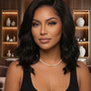 Pelucas Bob Glueless Lace Front de cabello virgen indio