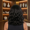 Pelucas Bob Glueless Lace Front de cabello virgen indio