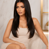 Natural Color Straight Layered Glueless Wigs