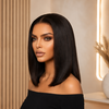 Pelucas frontales de encaje sin pegamento con línea de cabello natural pre-arrancada