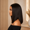 Pelucas frontales de encaje sin pegamento con línea de cabello natural pre-arrancada