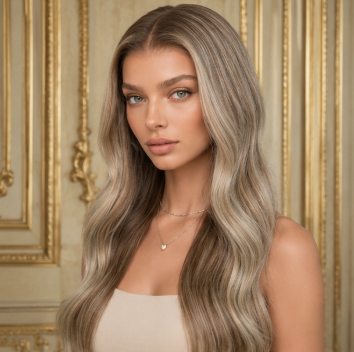Blonde Balayage Glueless Wigs Brazilian virgin Hair