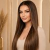 18 Inch Balayage Glueless Wigs Brazilian virgin Hair