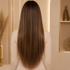 18 Inch Balayage Glueless Wigs Brazilian virgin Hair