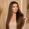 18 Inch Balayage Glueless Wigs Brazilian virgin Hair