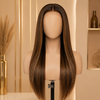 18 Inch Balayage Glueless Wigs Brazilian virgin Hair