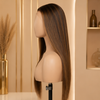 18 Inch Balayage Glueless Wigs Brazilian virgin Hair
